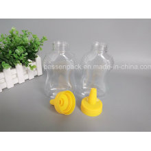 Botella plástica de la miel del animal doméstico de la alta calidad con el casquillo de Nozzel (PPC-PHB-83)